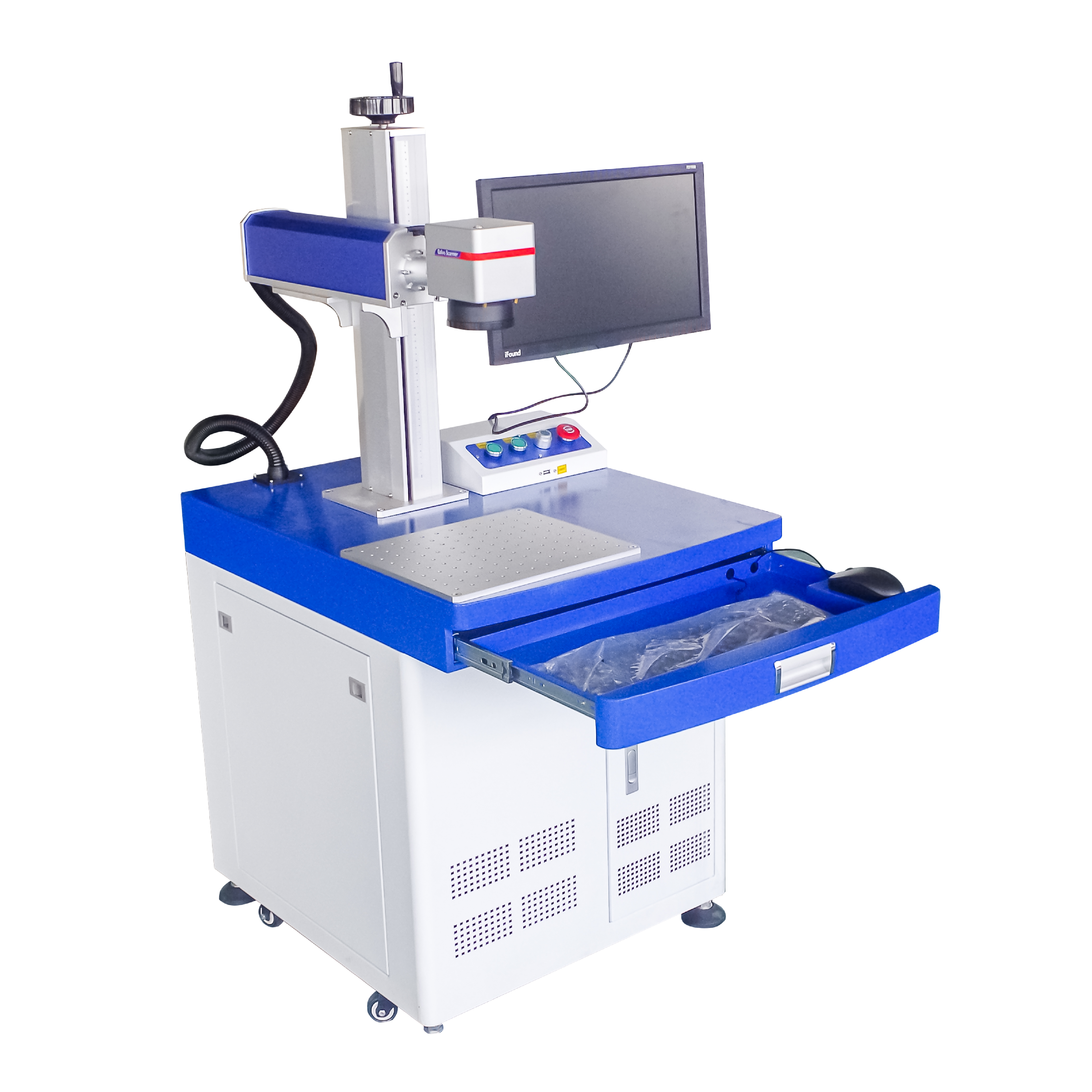 Metalowa maszyna do grawerowania laserowego Metalowa inteligentna kolorowa maszyna do znakowania laserowego włókien 20w 30w 50w